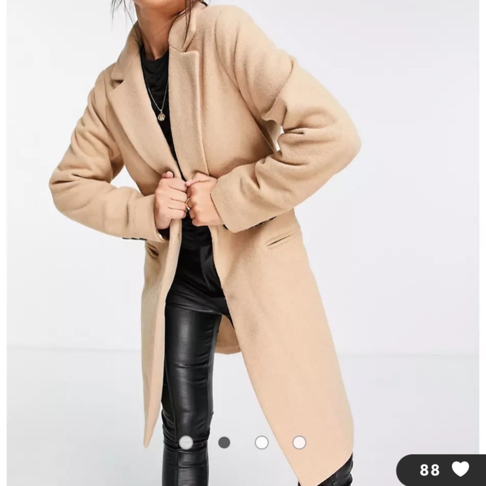 New Look Petite formal coat in camel